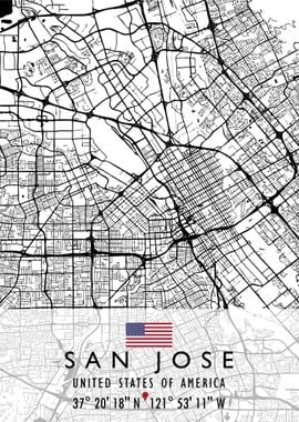 SAN JOSE MAP USA