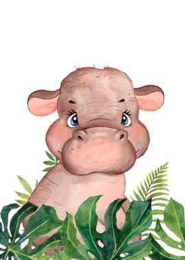 Cute Hippo Animal