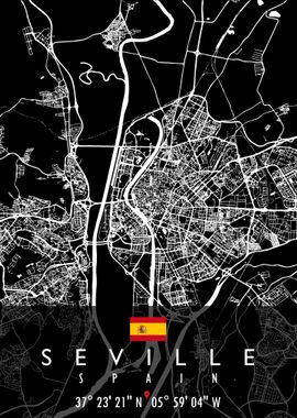 SEVILLE MAP SPAIN