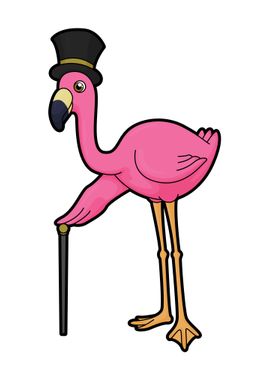 Flamingo Groom Hat Stick