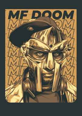 MF Doom Music Rapper' Poster, picture, metal print, paint by Lucky Dream