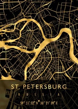 ST PETERSBURG MAP RUSSIA