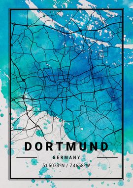 Dortmund City Map Germany