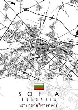 SOFIA MAP BULGARIA