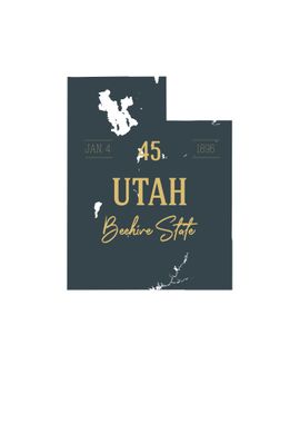 Utah State Map USA