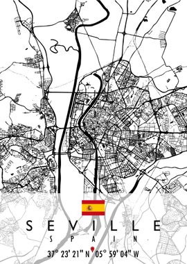 SEVILLE MAP SPAIN