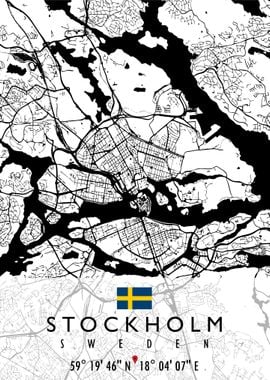 STOCKHOLM MAP SWEDEN