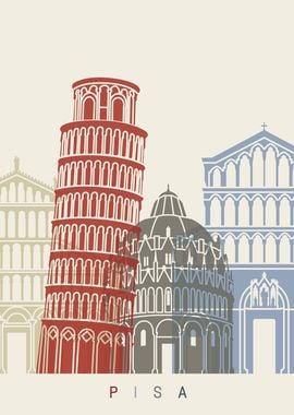 Pisa skyline poster