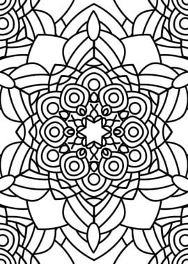 BW Floral Mandala Patt 20