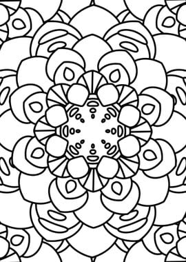 BW Floral Mandala Patt 11