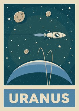 Uranus retro poster