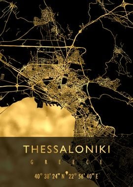 THESSALONIKI MAP GREECE