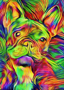 French Bulldog Colorful