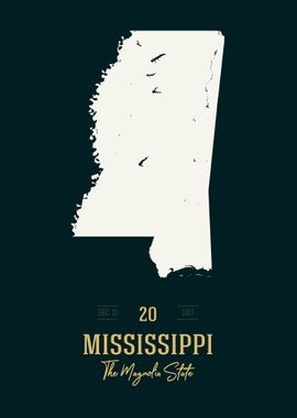 Mississippi State Map USA