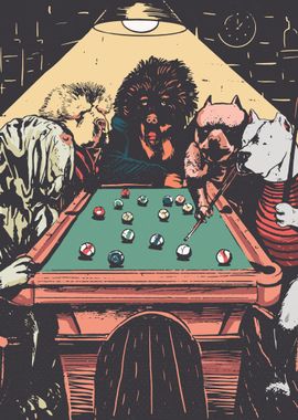 Vintage Dogs anime pool