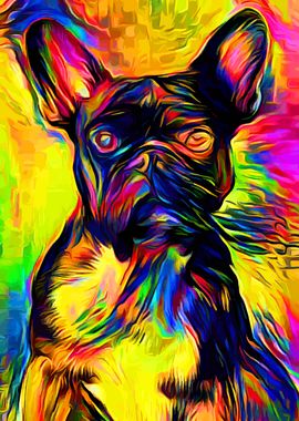 French Bulldog Colorful 2