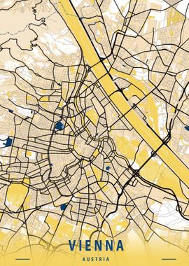 Vienna Wien Stadtplan Map