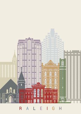 Raleigh  skyline poster