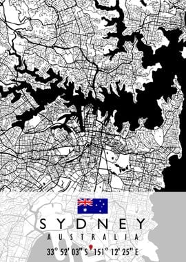 SYDNEY MAP AUSTRALIA