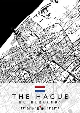 THE HAGUE MAP NETHERLANDS