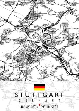 STUTTGART MAP GERMANY