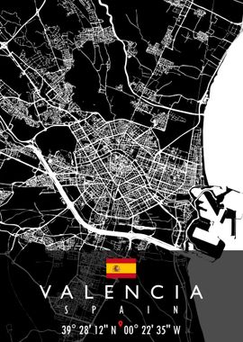 VALENCIA MAP SPAIN