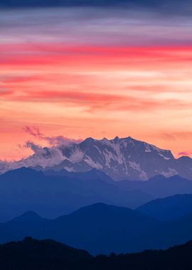 Mountains by Sunset Nature