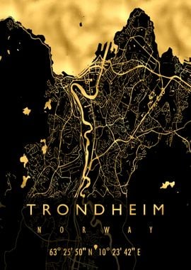 TRONDHEIM MAP NORWAY