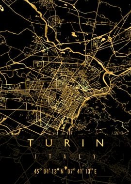 TURIN MAP ITALY