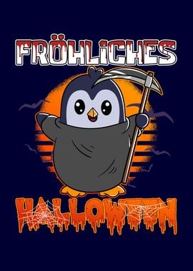 Halloween Penguin Grim