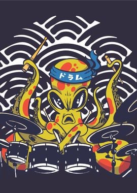 Octopus Drummer rock band