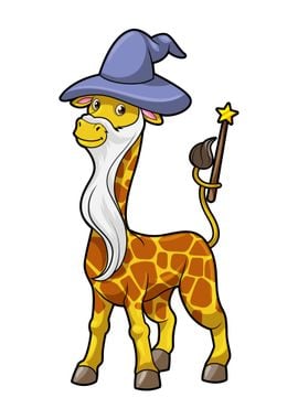 Giraffe Wizard White Beard