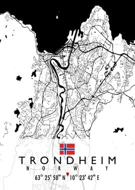 TRONDHEIM MAP NORWAY