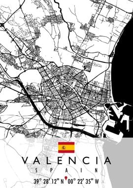 VALENCIA MAP SPAIN