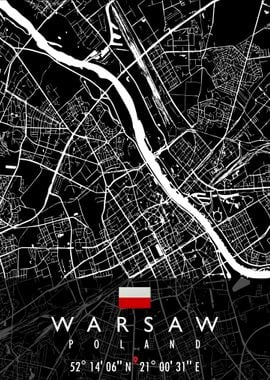 WARSAW MAP POLAND