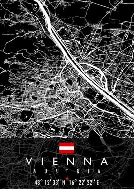 VIENNA MAP AUSTRIA