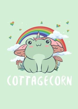 Cottagecore Frog Unicorn