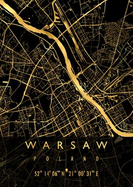 WARSAW MAP POLAND