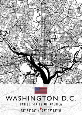 WASHINGTON DC MAP USA