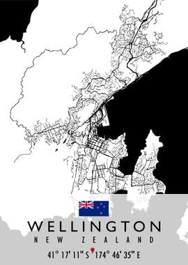 WELLINGTON MAP NEW ZEALAND