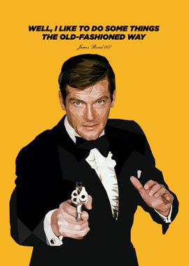 roger moore james bond 007' Poster, picture, metal print, paint by
