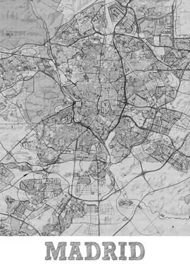 Madrid Spain City Map