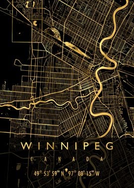 WINNIPEG MAP CANADA