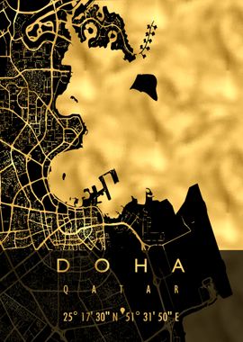 DOHA MAP QATAR