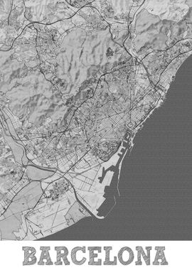 Barcelona Spain City Map