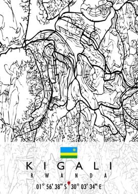 KIGALI MAP RWANDA