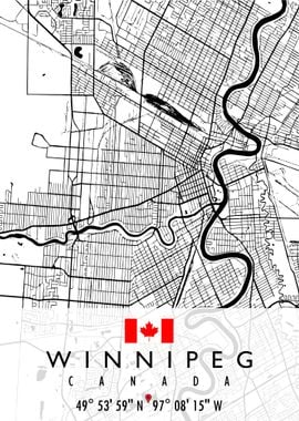 WINNIPEG MAP CANADA