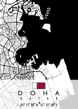 DOHA MAP QATAR