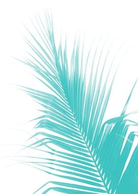 Palm Leaf Soft Turquoise 1