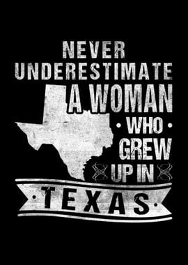 Vintage Texas Map Woman